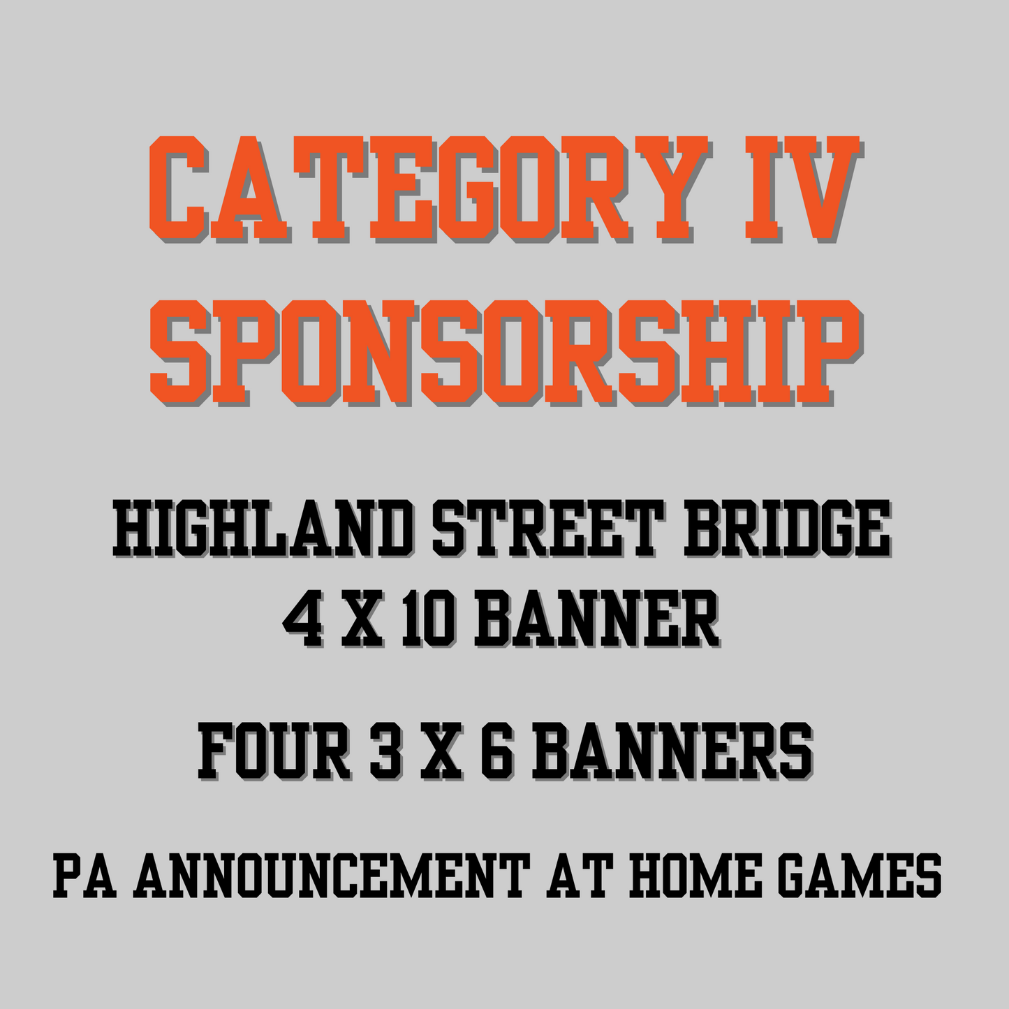 Category IV Sponsorship