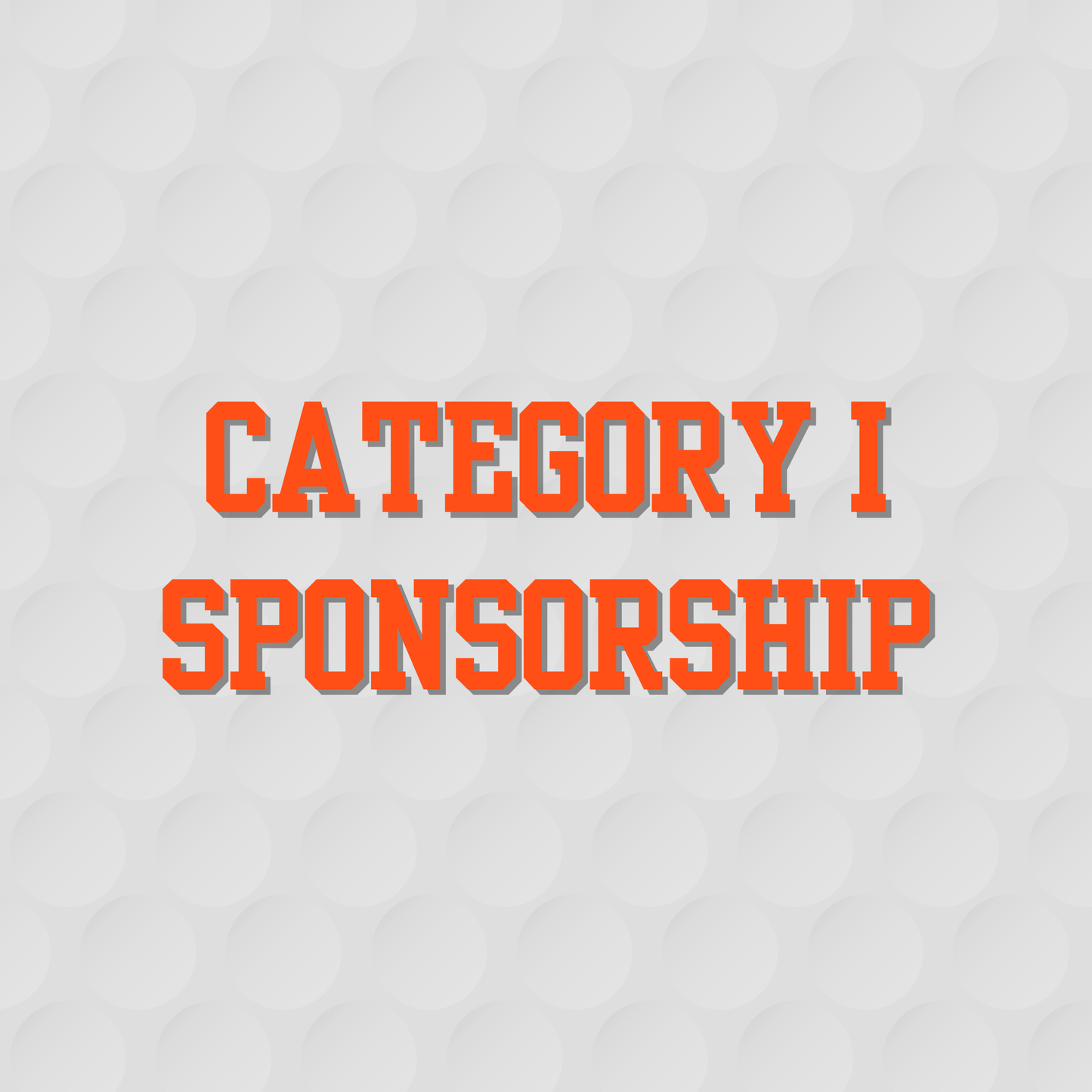 Category I Golf Sponsor