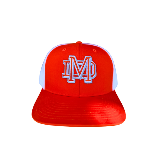 Orange & White Adjustable Trucker Hat